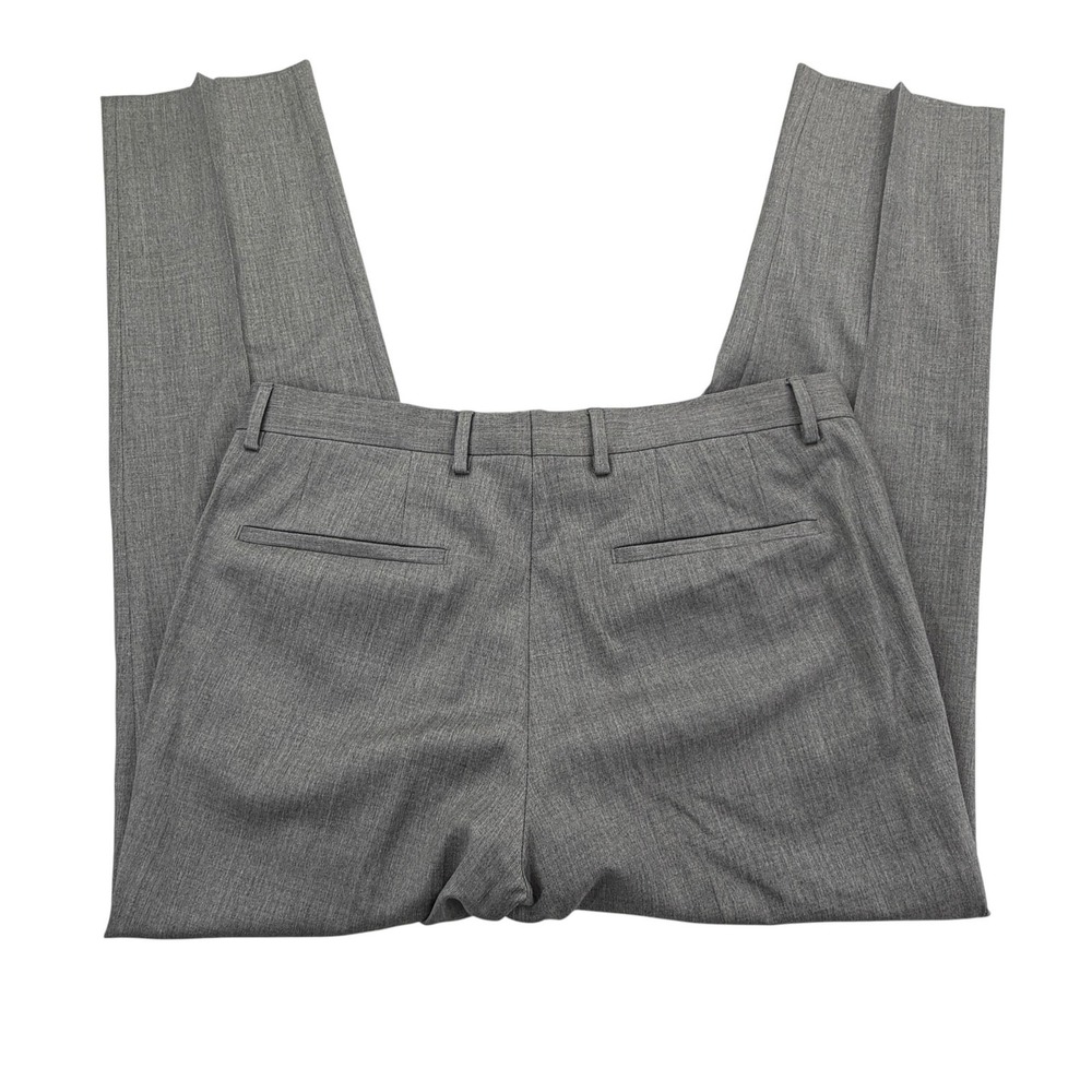 Hugo Boss Pants Mens 32 X 30 Gray Dress Regular Flat Front Wool Lined Straight